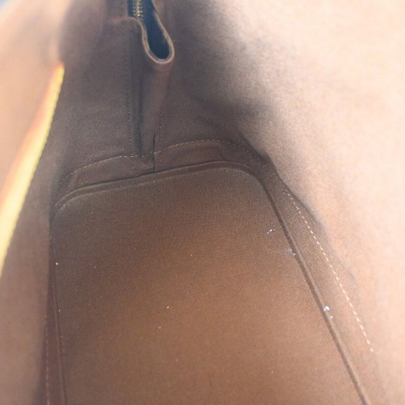 LOUIS VUITTON LV Logo Alma Hand Bag Monogram Leather Brown France - Picture 11 of 16